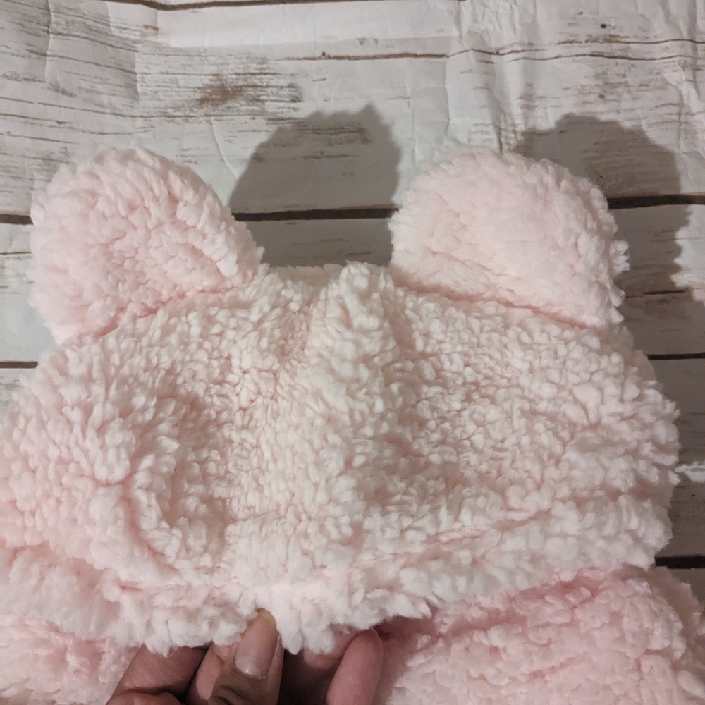 New Jessica Simpson Pink Sherba Fleece Dog Hoodie with Teddy Bear Ears - Picture 4 of 11